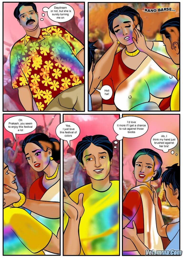 Cartoon Porn Holi - Velamma Episode 8 - VelammaComics.vip